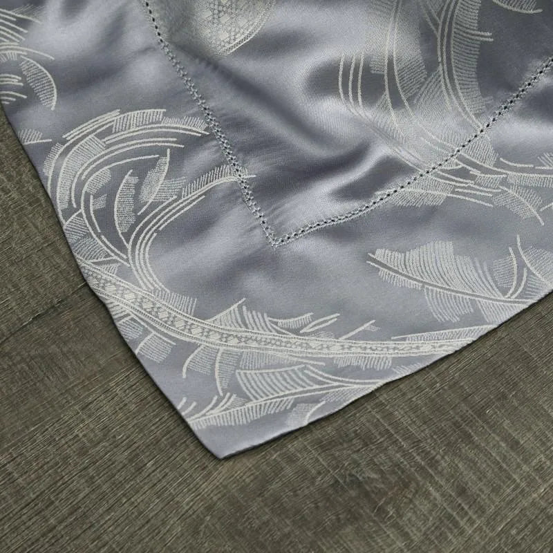 100% Pure Mulberry Nature Silk Jacquard Duvet Cover King size 4Pcs Luxury Silk Bedding Set Flat Bed Sheet,Pillowcases Cool Soft